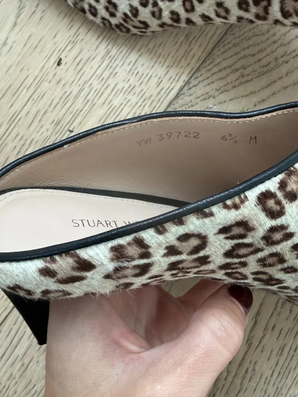 Stuart Weitzman Ponyhair Animal Print Mules Size 6.5
